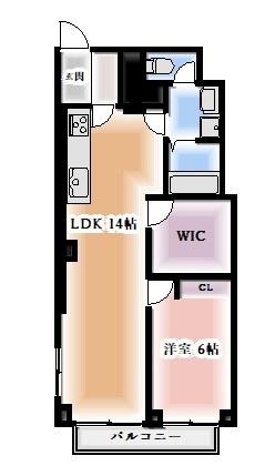 シャンボール覚王山(1SLDK/4階)の間取り写真