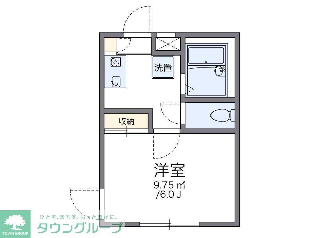 レオパレスYSハウス(1K/1階)の間取り写真