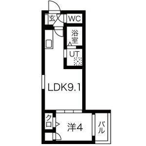 F ASECIA THEMIS(1LDK/2階)の間取り写真