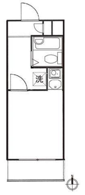 クレッセント三軒茶屋(ワンルーム/1階)の間取り写真