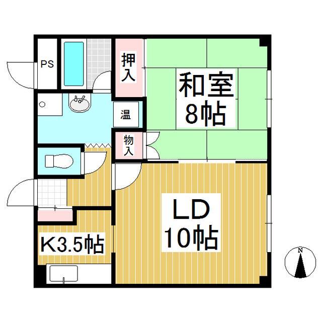 ノヤマビル(1LDK/3階)の間取り写真