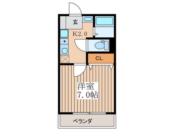 F-CUBE II(1K/2階)の間取り写真