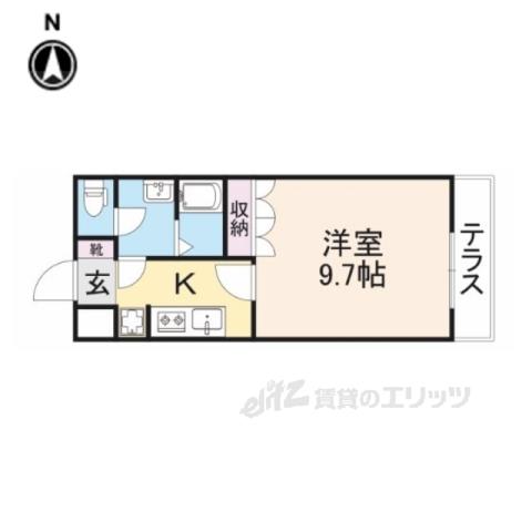 ピュアリーフ(1K/1階)の間取り写真