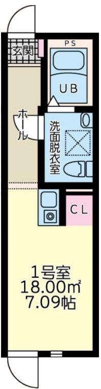 アールディーワン(ワンルーム/2階)の間取り写真