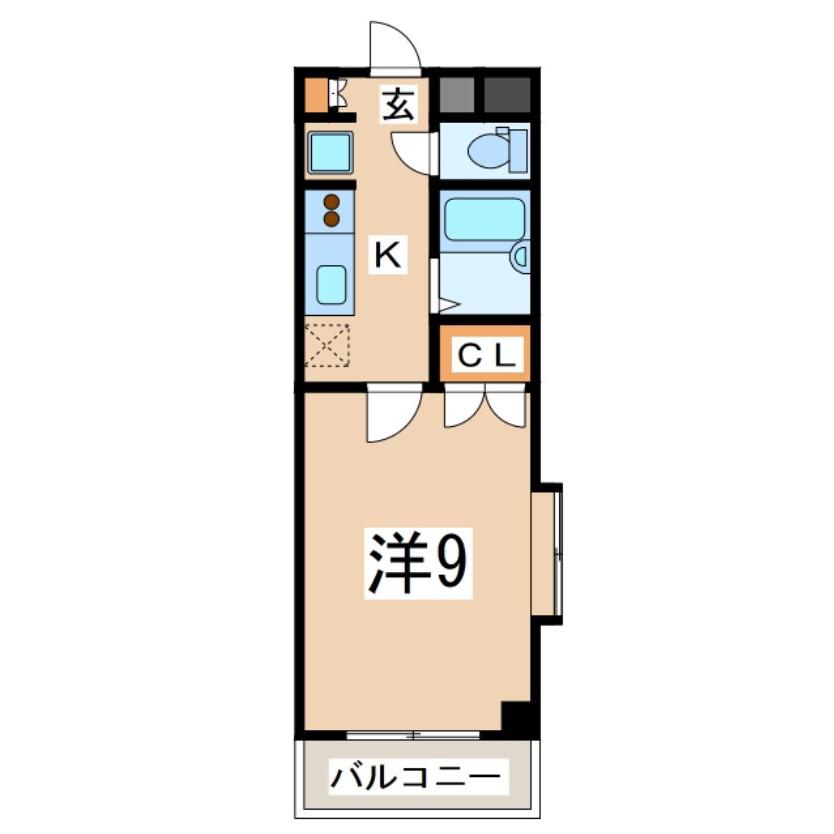 アベニュー神水(1K/3階)の間取り写真