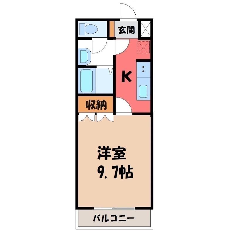 プチモント(1K/2階)の間取り写真