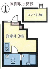 リージェンシー練馬A棟(ワンルーム/1階)の間取り写真