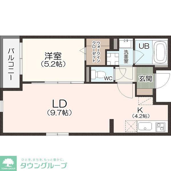 カロス新栄(1LDK/2階)の間取り写真