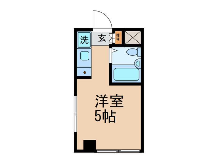 シャルム用賀(ワンルーム/2階)の間取り写真