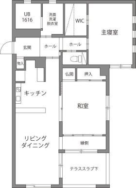 ルーネス南烏山(2LDK/1階)の間取り写真