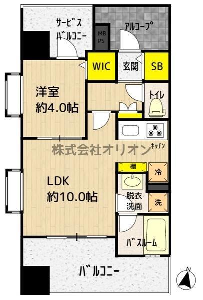 グローベル・ザ・スイート中村橋駅(1LDK/2階)の間取り写真