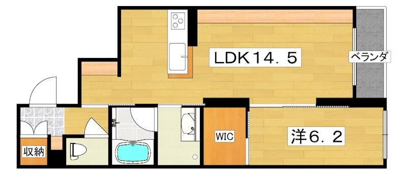 MAISON・DE・JINN(1LDK/2階)の間取り写真