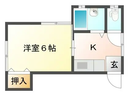 第2小林アパート(1K/1階)の間取り写真