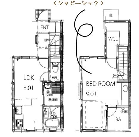 エクラメルベイユ(1LDK/1階)の間取り写真