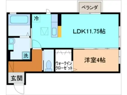 VERT ESPACIO(1LDK/1階)の間取り写真