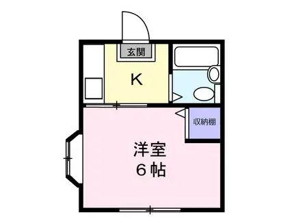 オクトハウス(1K/1階)の間取り写真
