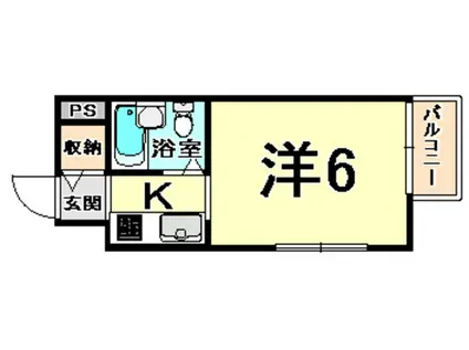 アーク上ノ島(ワンルーム/1階)の間取り写真