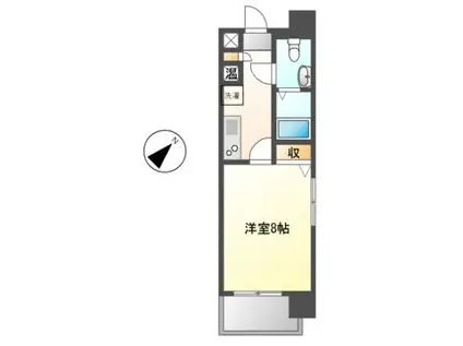 プレサンスMIU新栄(1K/13階)の間取り写真