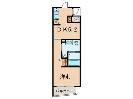 KDXレジデンス三宿(1DK/3階)の間取り写真