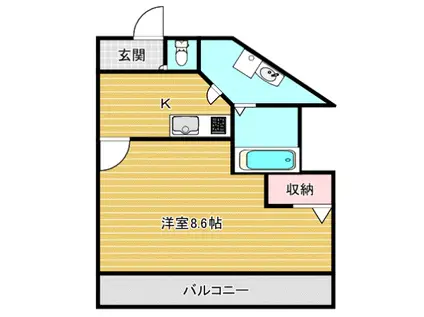 LASPERANZAKYOBASHI(1K/7階)の間取り写真