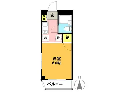 メゾン清田(1K/2階)の間取り写真