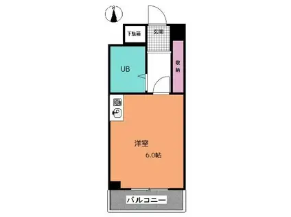 第2サンコート東戸塚(ワンルーム/3階)の間取り写真