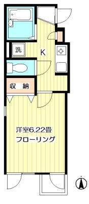 パークアゼリア池袋(1K/2階)の間取り写真