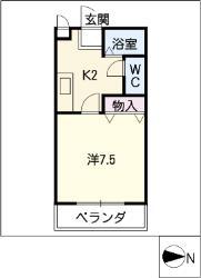AZURTORII(1K/5階)の間取り写真