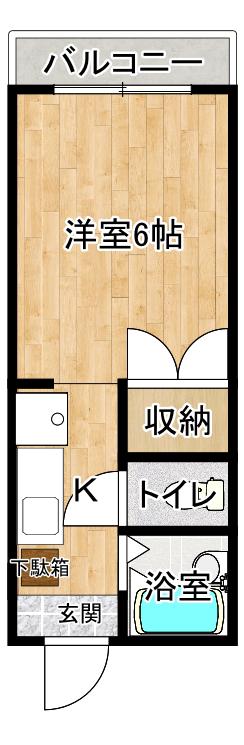 レジデンスマーズ(ワンルーム/3階)の間取り写真