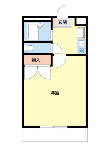 パレス野田(ワンルーム/1階)の間取り写真