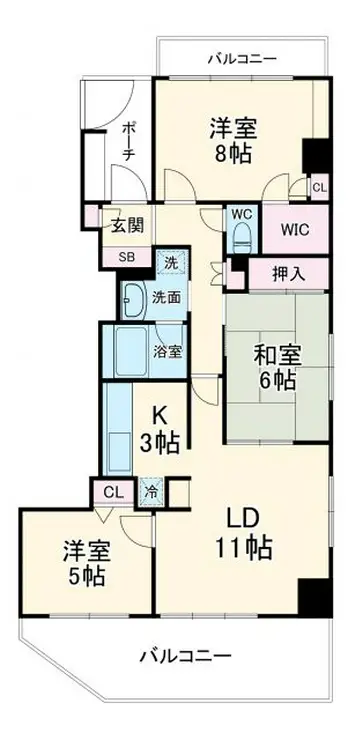 リーベスト西千葉 13階階 間取り