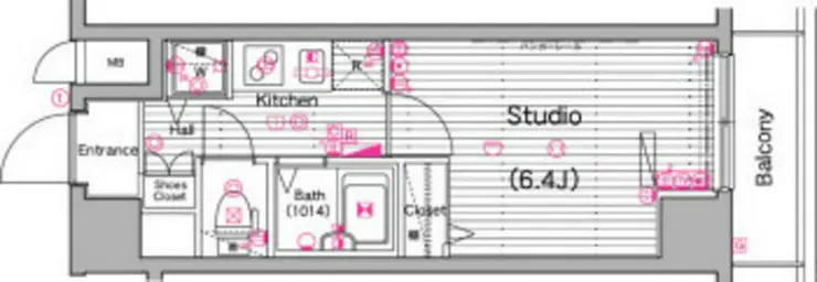 グランド・ガーラ横濱山下町 7階階 間取り