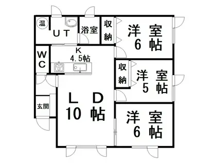 サンガーデン2(3LDK/2階)の間取り写真
