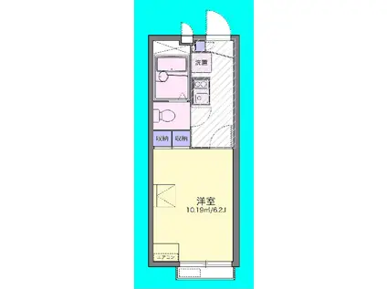 エクセル歩坂町II(1K/1階)の間取り写真