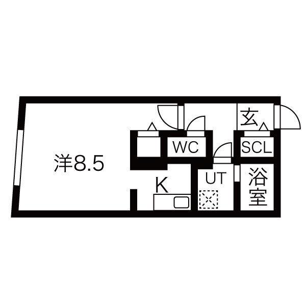G VIVRE 岡崎駅前(1K/4階)の間取り写真