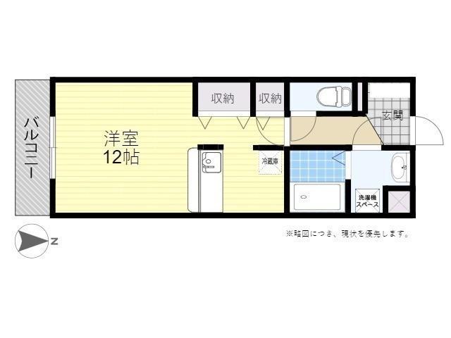 AVANTI(ワンルーム/3階)の間取り写真