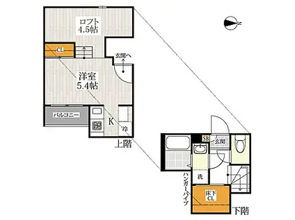 ADC京町RACO(1K/1階)の間取り写真