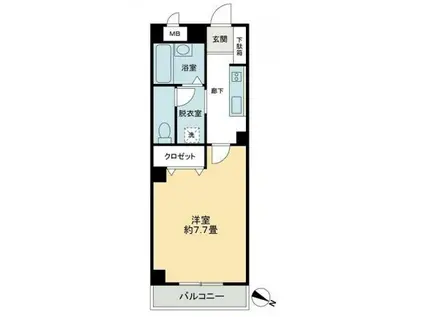 NMBB新倉敷(1K/3階)の間取り写真