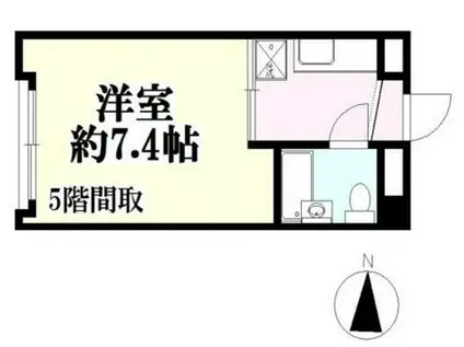 本町佐藤ビル(1K/5階)の間取り写真