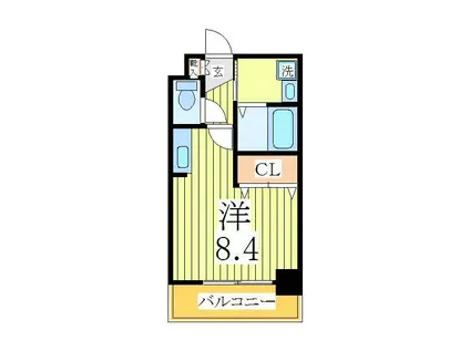 ジョリー柏(ワンルーム/1階)の間取り写真