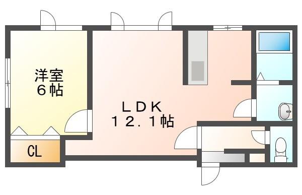 RESIDENCE LABO(1LDK/3階)の間取り写真