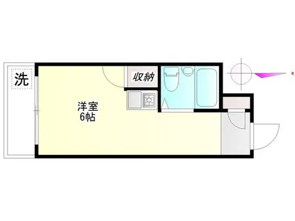 ISプランステリア(ワンルーム/2階)の間取り写真