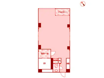 ダイムラービル(ワンルーム/6階)の間取り写真