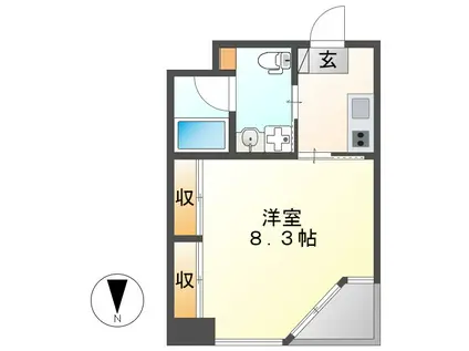 GRAN DUKE 代官町(1K/7階)の間取り写真