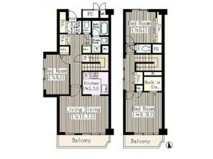 LA BREVITA(3LDK/5階)の間取り写真