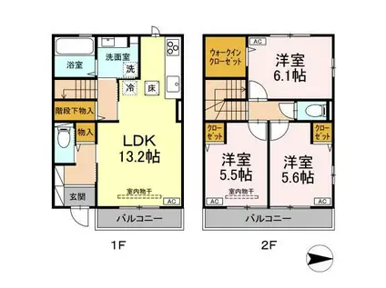 セントラルコートII(3LDK/1階)の間取り写真