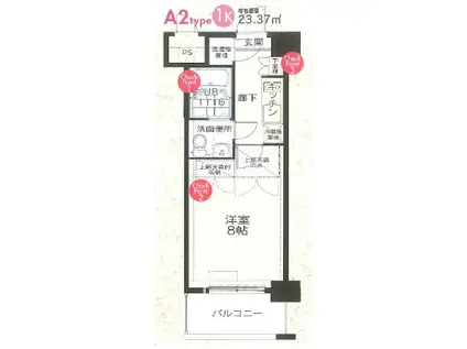 オリエントビルNO.81クラブアマリージュ(1K/3階)の間取り写真