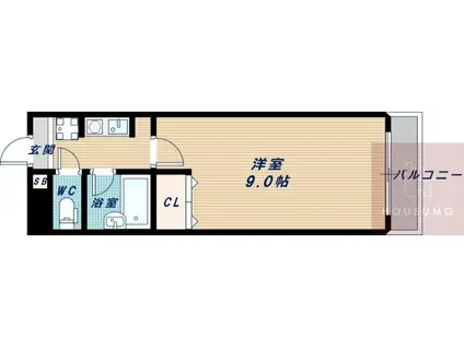 マンション野口II(1K/5階)の間取り写真