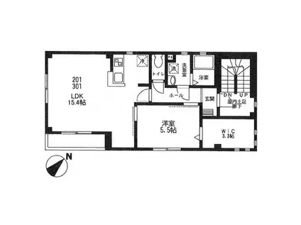 グランシャリオ千石(1LDK/3階)の間取り写真