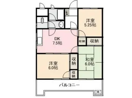 大塚マンション(3DK/2階)の間取り写真